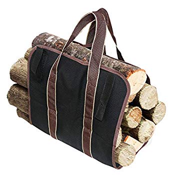 Firewood Log Carrier Bag Canvas Wood Tote Firewood Holder for Fireplaces D5F3